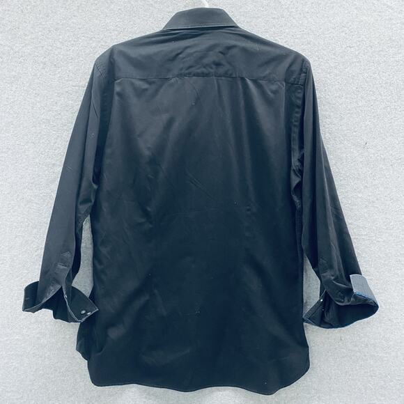 Ted Baker Endurance Shirt Mens 15.5 32/33 Black Button Up Long Sleeve Oncore - Picture 8 of 8